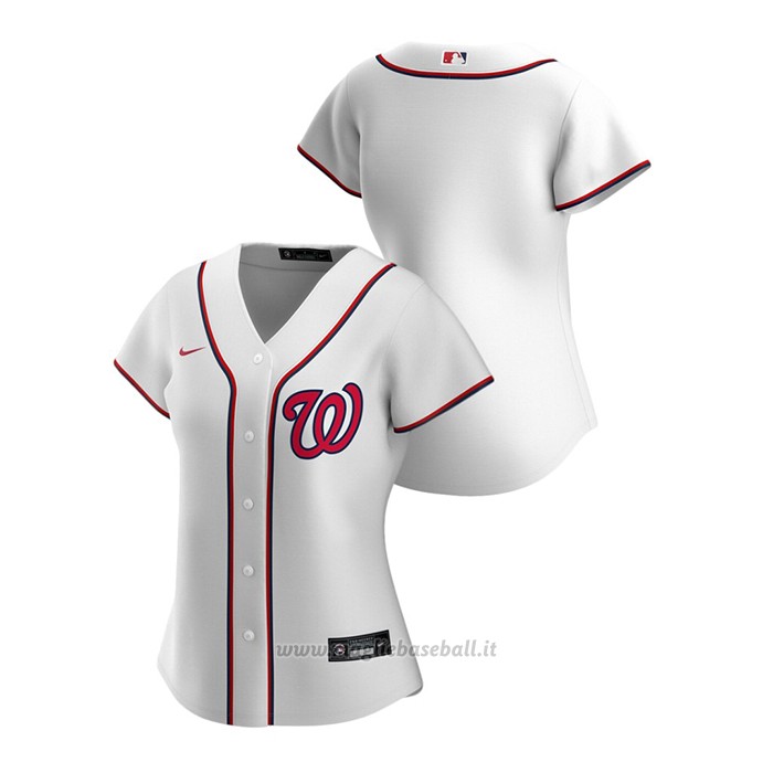 Maglia Baseball Donna Washington Nationals Replica 2020 Primera Bianco